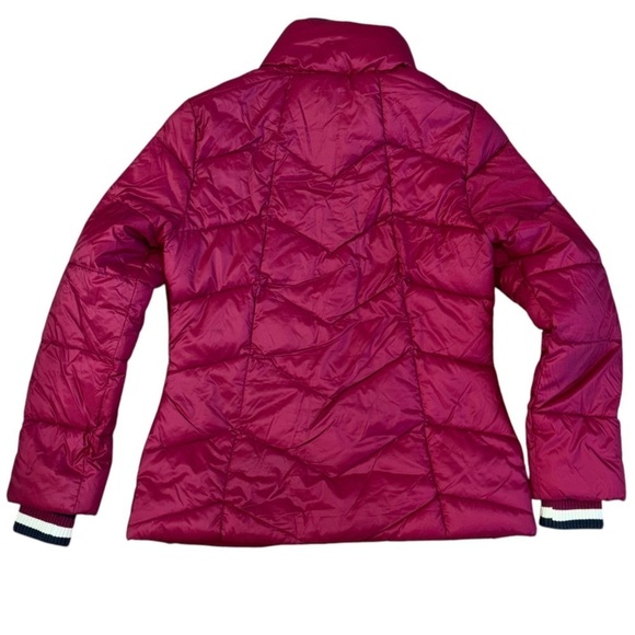 Barbour Gangway Quilted Zip Puffer Coat Jacket Women’s 6 Fuchsia Deep Pink Navy - Picture 3 of 14